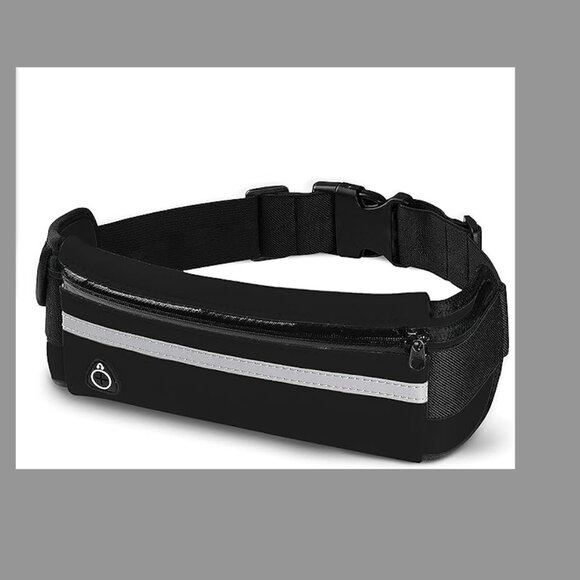 Brand new - black running belt flat fanny pack - Picture 1 of 6